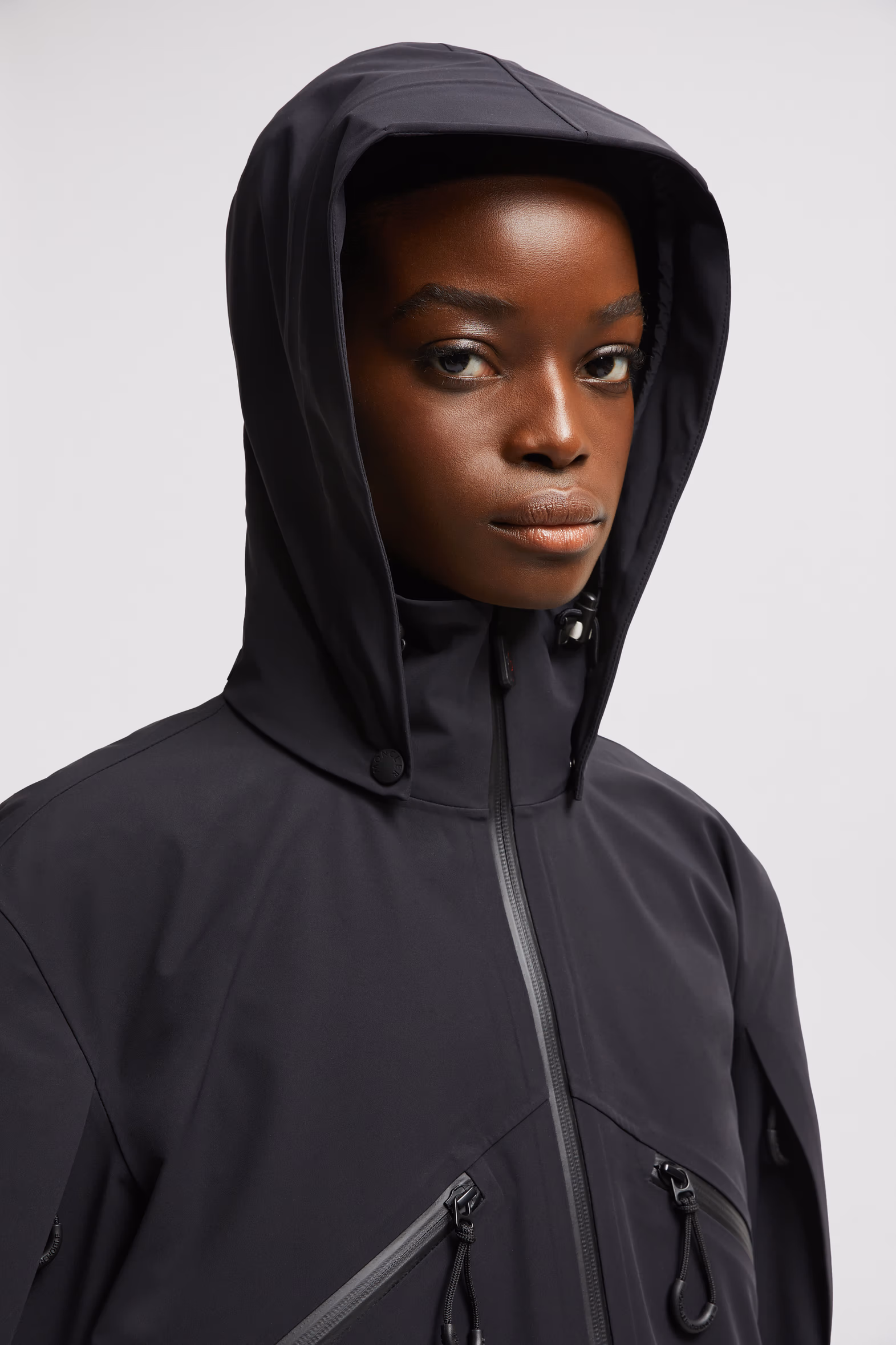 Kibira Hooded Shell Jacket Women Black Moncler 4